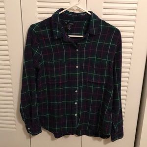 Gap Boyfriend Fit Flannel Long Sleeve